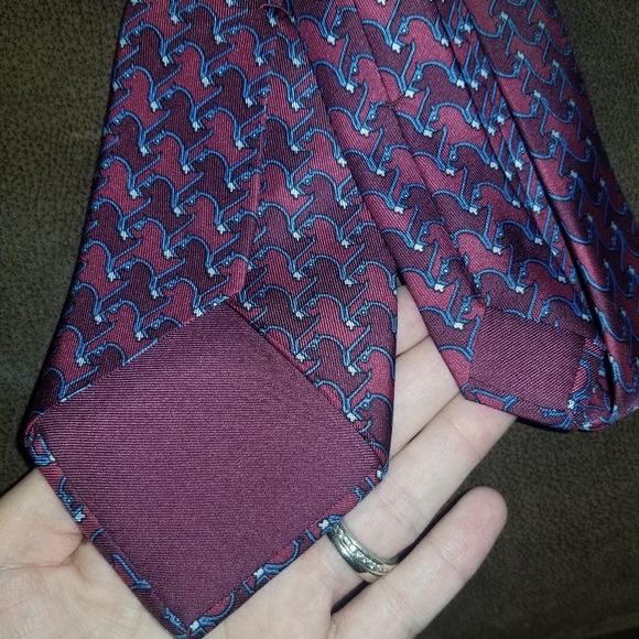 1970's Hermes Tie Old Stock Novelty Horses - Picture 6 of 8